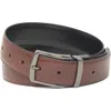 Original Penguin Brown Reversible Leather Belt In Luggage