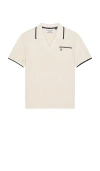 Original Penguin Rib Open Polo In Neutral