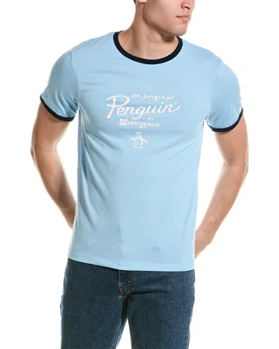 Original Penguin Ringer T-shirt In Blue