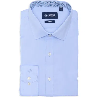 Original Penguin Royal Oxford Slim Fit Dress Shirt In Blue