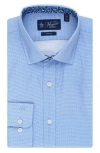 Original Penguin Royal Texture Slim Fit Dress Shirt In Light Blue