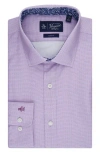 Original Penguin Royal Texture Slim Fit Dress Shirt In Lilac