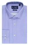 Original Penguin Royal Texture Slim Fit Dress Shirt In Purple