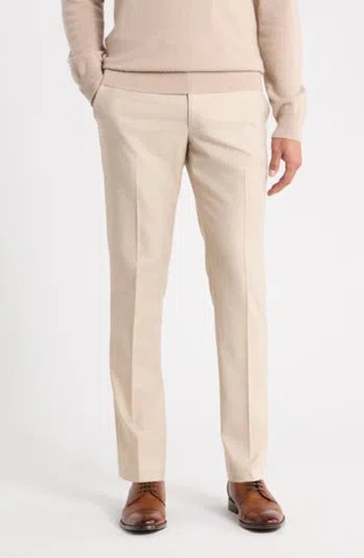 Original Penguin Sharkskin Flat Front Dress Pants In Natural
