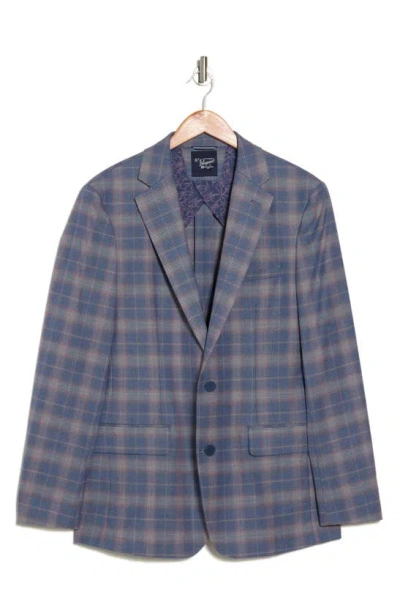Original Penguin Single Breasted Two Button Sport Coat In Blue/ Pink