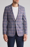 Original Penguin Single Breasted Two Button Sport Coat In Blue/pink