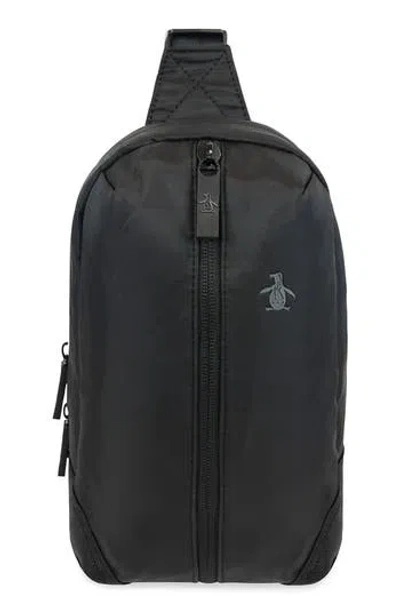 Original Penguin Sleek Sling Bag In Black