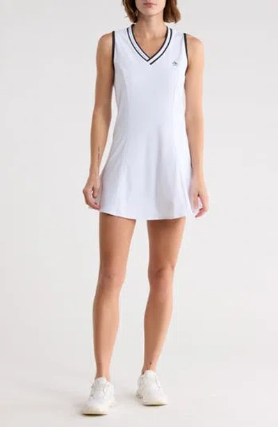 Original Penguin Sleeveless Flare Minidress In Multi
