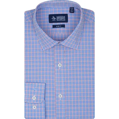 Original Penguin Slim Fit Breezy Check Dress Shirt In Purple