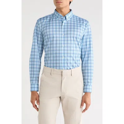 Original Penguin Slim Fit Large Check Dress Shirt In Blue