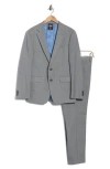 Original Penguin Slim Fit Light Grey Solid Notch Lapel Suit In Gray