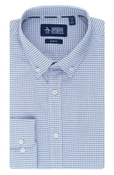 Original Penguin Slim Fit Roberson Check Dress Shirt In Blue