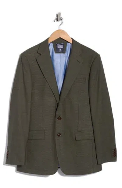 Original Penguin Slim Fit Wool Blend Sport Coat In Olive