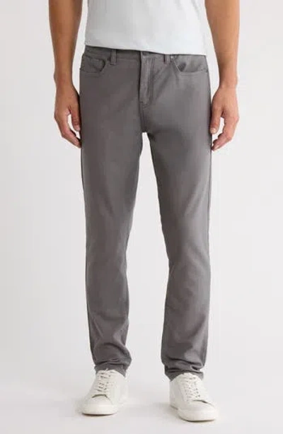 Original Penguin Slim Lux French Terry Chino Pants In Gray