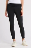 Original Penguin Solid Pocket Leggings In Caviar