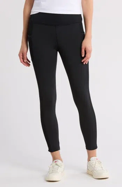 Original Penguin Solid Pocket Leggings In Caviar