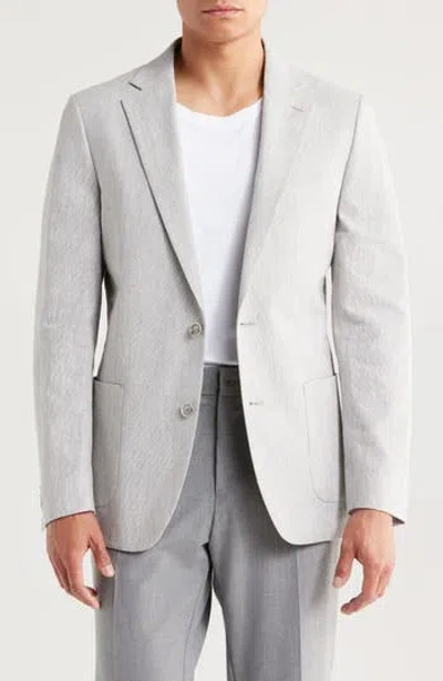 Original Penguin Solid Sport Coat In Light Grey/white