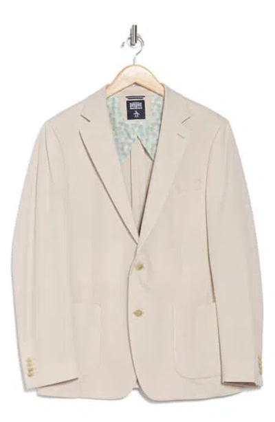 Original Penguin Solid Sport Coat In Tan