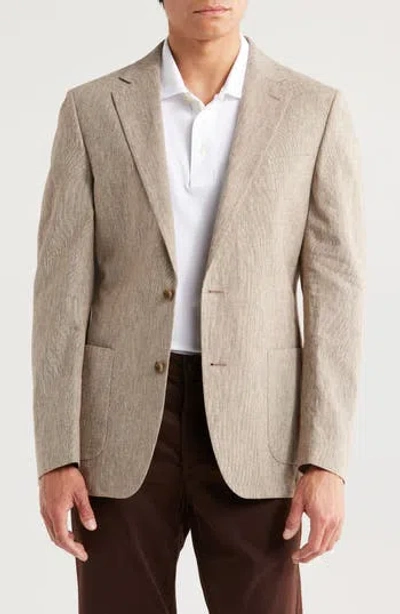 Original Penguin Solid Sport Coat In Tan/white
