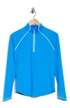 Original Penguin Solid Sun Protection Quarter Zip Performance Shirt In Black