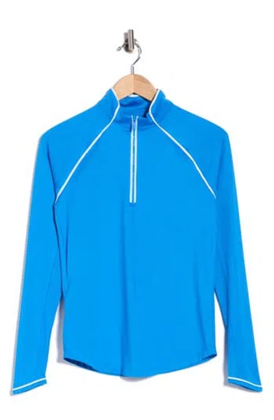 Original Penguin Solid Sun Protection Quarter Zip Performance Shirt In Black