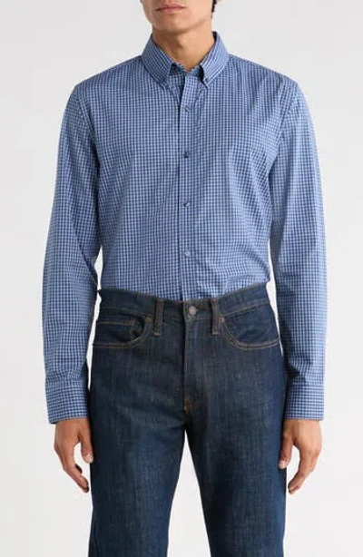 Original Penguin Solihull Check Slim Fit Dress Shirt In Blue