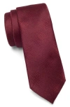 Original Penguin Speer Textured Geometric Satin Tie In Red