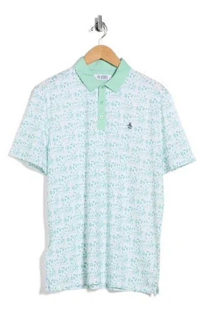 Original Penguin Spicy Margarita Printed Polo In Green