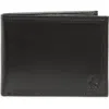 Original Penguin Stitch Crease Leather Bifold Wallet In Black