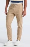 Original Penguin Stretch Cotton Blend Herringbone Straight Leg Cargo Pants In Gold