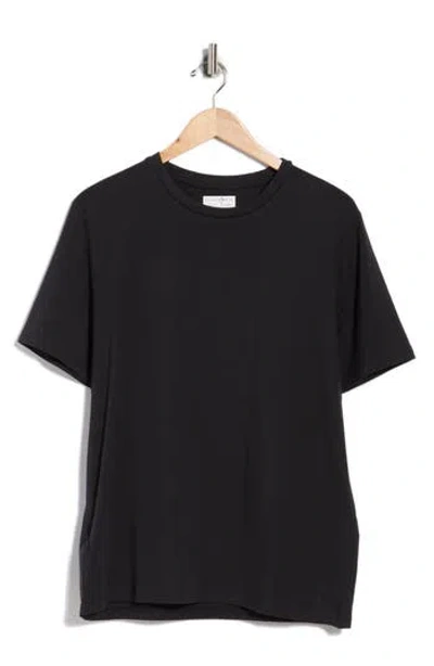 Original Penguin Stretch Cotton Crewneck T-shirt In Black