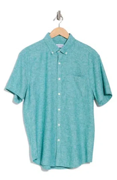 Original Penguin Stretch Linen Blend Short Sleeve Shirt