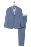 Original Penguin Stretch Wool Blend Suit In Blue
