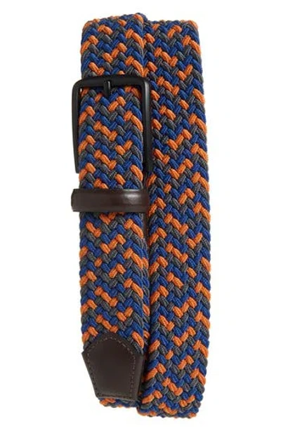 Original Penguin Stretch Woven Belt In Multi