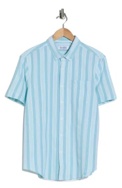 Original Penguin Stripe Cotton Button-up Shirt In Blue