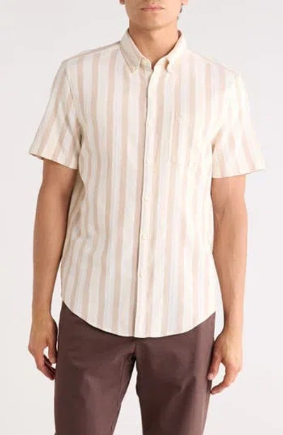 Original Penguin Stripe Cotton Button-up Shirt In White