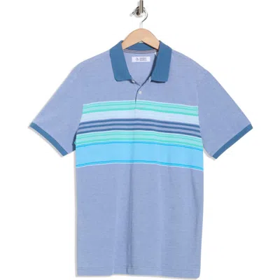 Original Penguin Stripe Cotton Polo In Blue