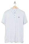 Original Penguin Stripe Polo In Gray Dawn