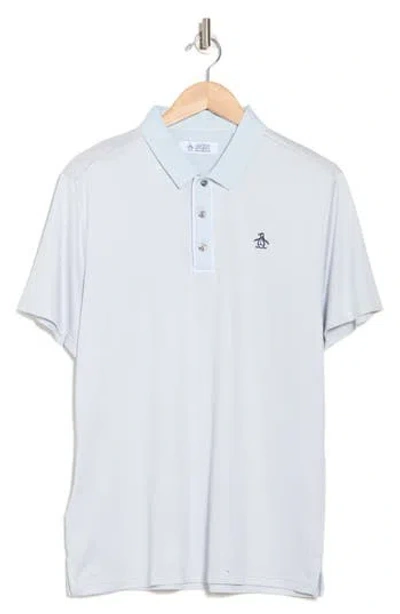 Original Penguin Stripe Polo In Gray Dawn