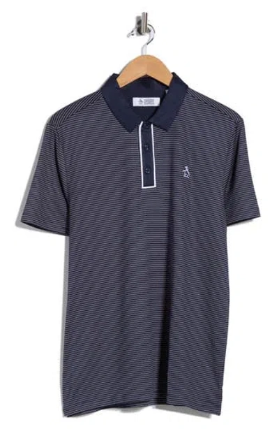 Original Penguin Stripe Polo In Purple