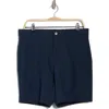 Original Penguin Technical Flat Front Shorts In Black Iris