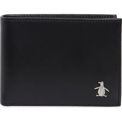 Original Penguin Temponado Bifold Wallet With Passcase In Black