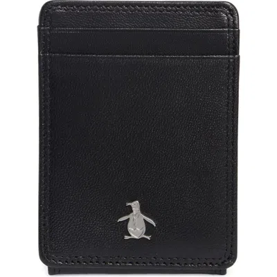 Original Penguin Temponado Front Pocket Wallet In Black