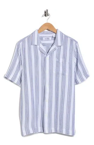 Original Penguin Textured Cotton Blend Camp Shirt In Multi