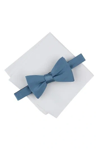 Original Penguin Textured Satin Bow Tie & Pocket Square Set