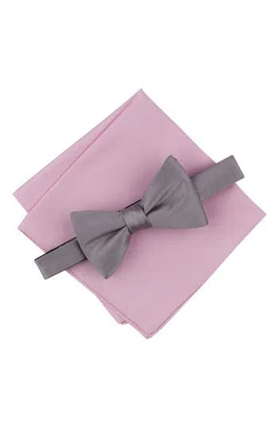 Original Penguin Textured Satin Bow Tie & Pocket Square Set