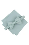 Original Penguin Textured Satin Bow Tie & Pocket Square Set
