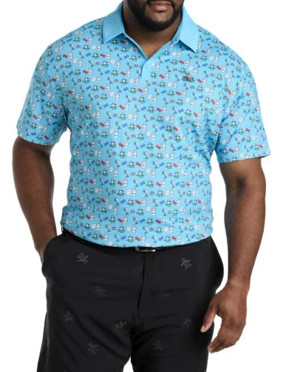 Original Penguin The Party Player Polo Shirt In Blue Atoll