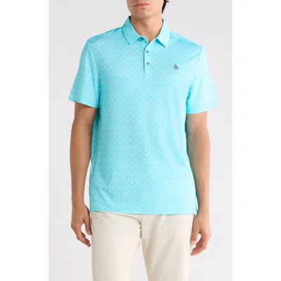 Original Penguin Tini Geo Print Polo In Blue