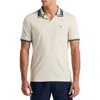 Original Penguin Tipped Cotton Interlock Polo In Neutral